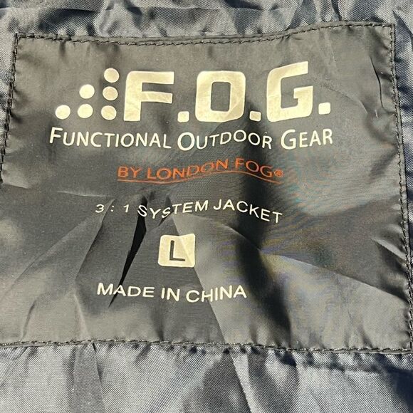 F.O.G London Fog Functional Outdoor Gear 3:1 Lined Zip Navy Jacket Sz Mens L - Picture 4 of 7